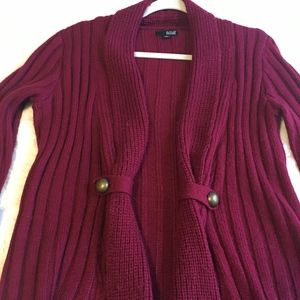 A.N.A Sweater burgundy/red 3/4 length sleeves Sm